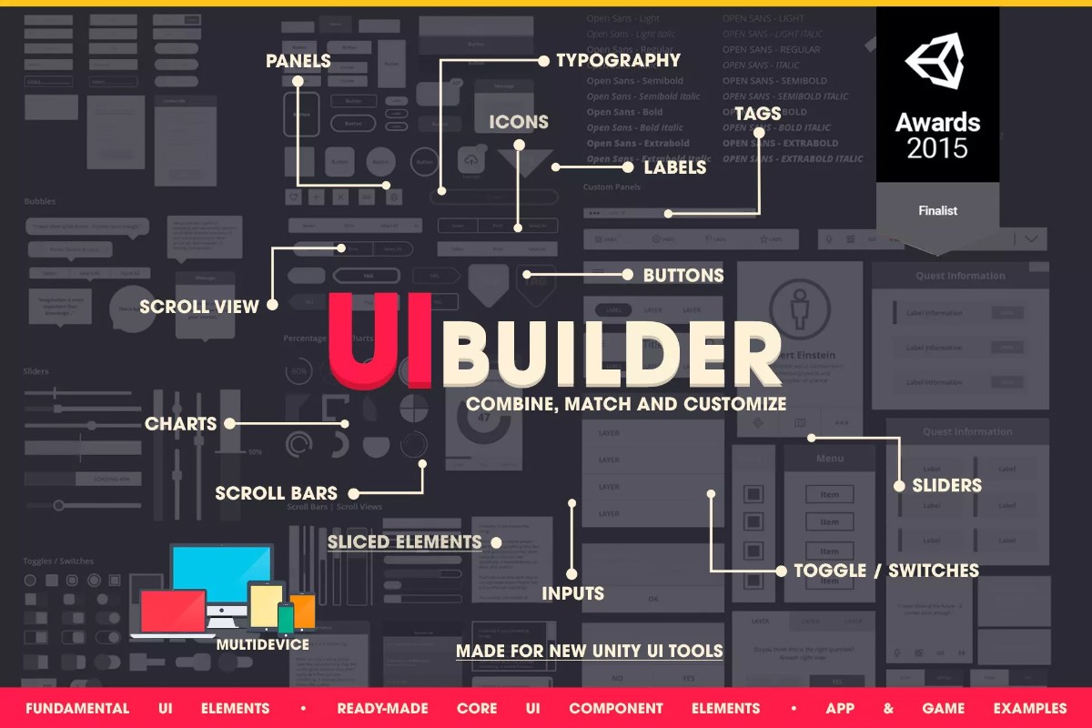 UI - Builder 1.9     简洁UI界面框架图标字体