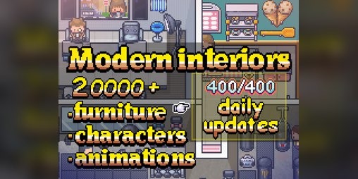 Modern Interiors RPG Tileset