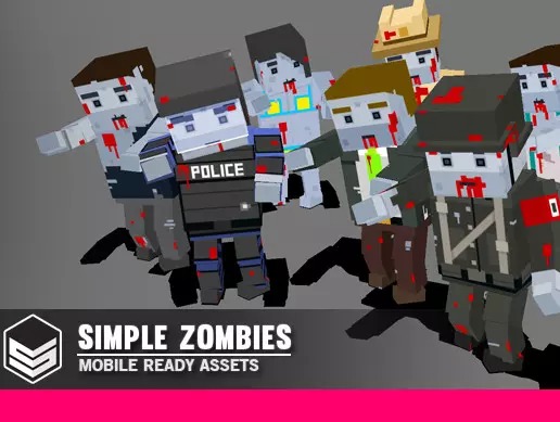 Simple Zombies - Cartoon Characters 1.11立方体风格僵尸动画模型