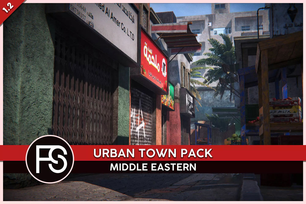 Urban Town Pack - Middle Eastern 1.2写实小镇小巷街道模型