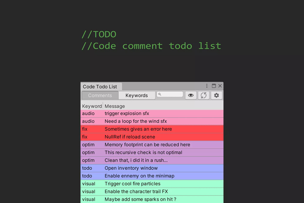 //TODO (Code Todo List)1.1 Unity3D记事本插件