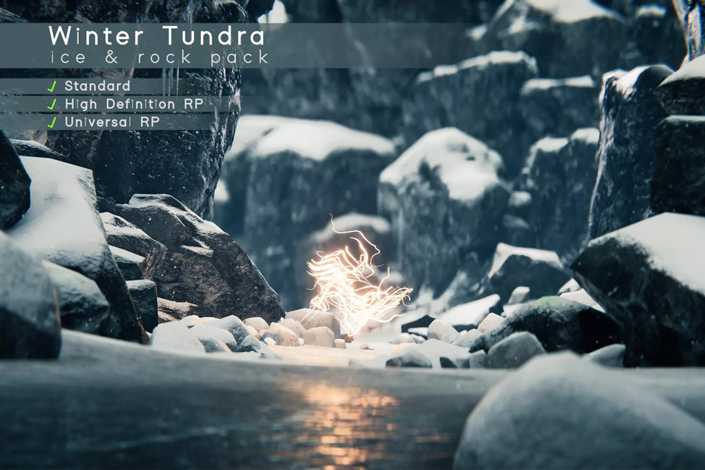 Winter Tundra - Ice & Rock Pack 1.1.1 冰雪山脉冰川洞穴场景