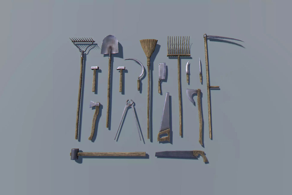 Gardening Tools Pack - 26 PBR objects 1.0低多边形园艺工具包