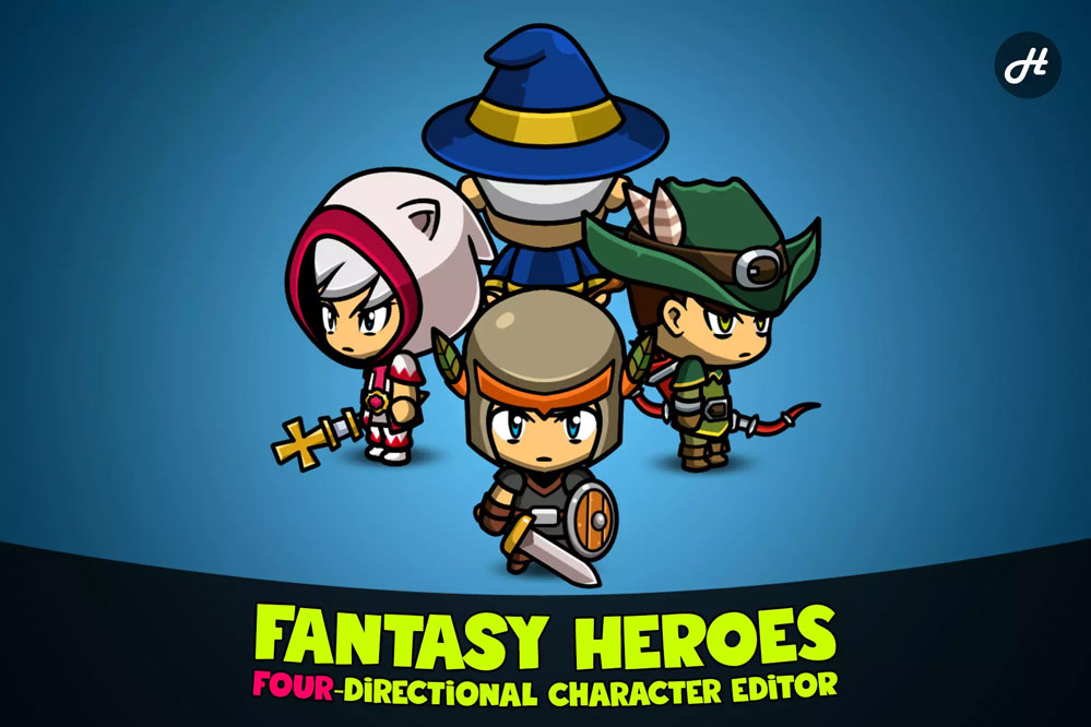 Fantasy Heroes 4-Directional Character Editor + Epic Extension 3.1
