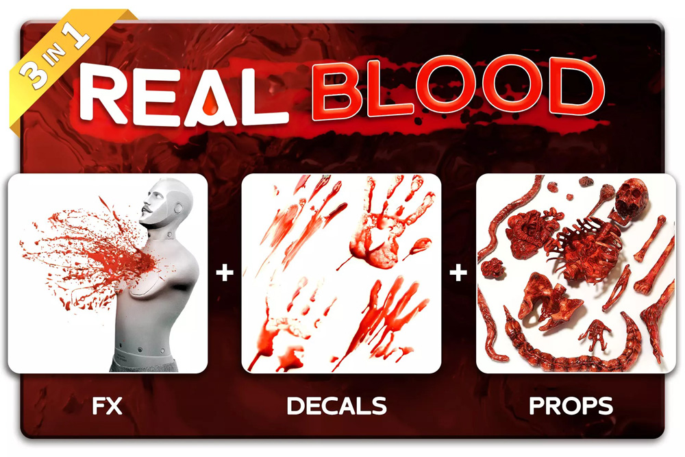 Real Blood 1.11血腥PBR喷溅血液痕迹特效
