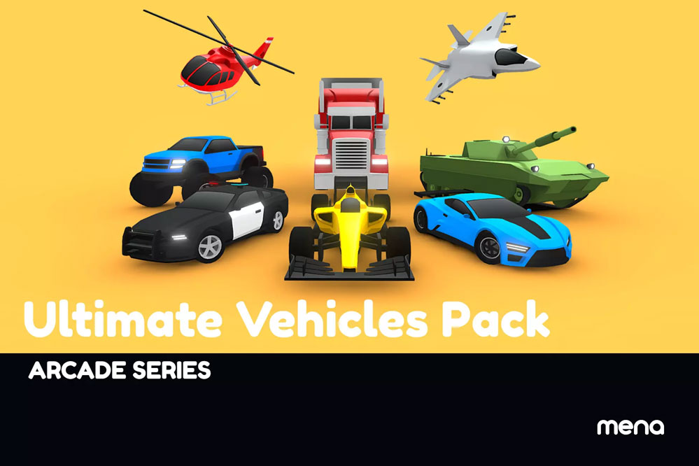 ARCADE Ultimate Vehicles Pack - Low Poly Cars 2022.2