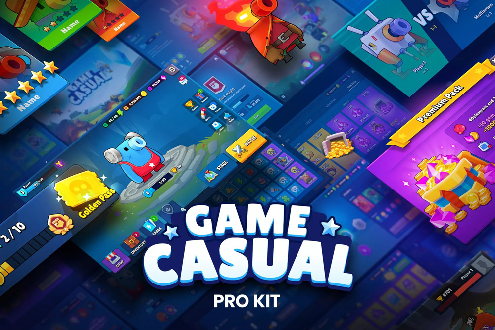 GUI PRO Kit - Casual Game 2.0.3 UI图标界面2D素材