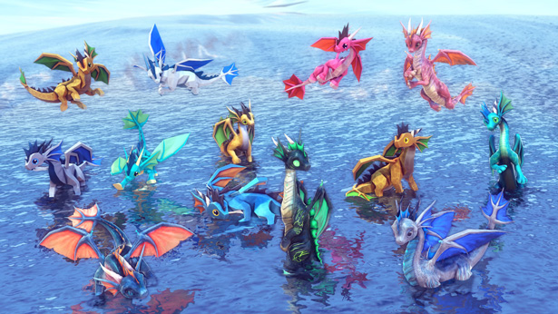 Little Dragons Sea 3.5 Unity3d卡通龙模型动画