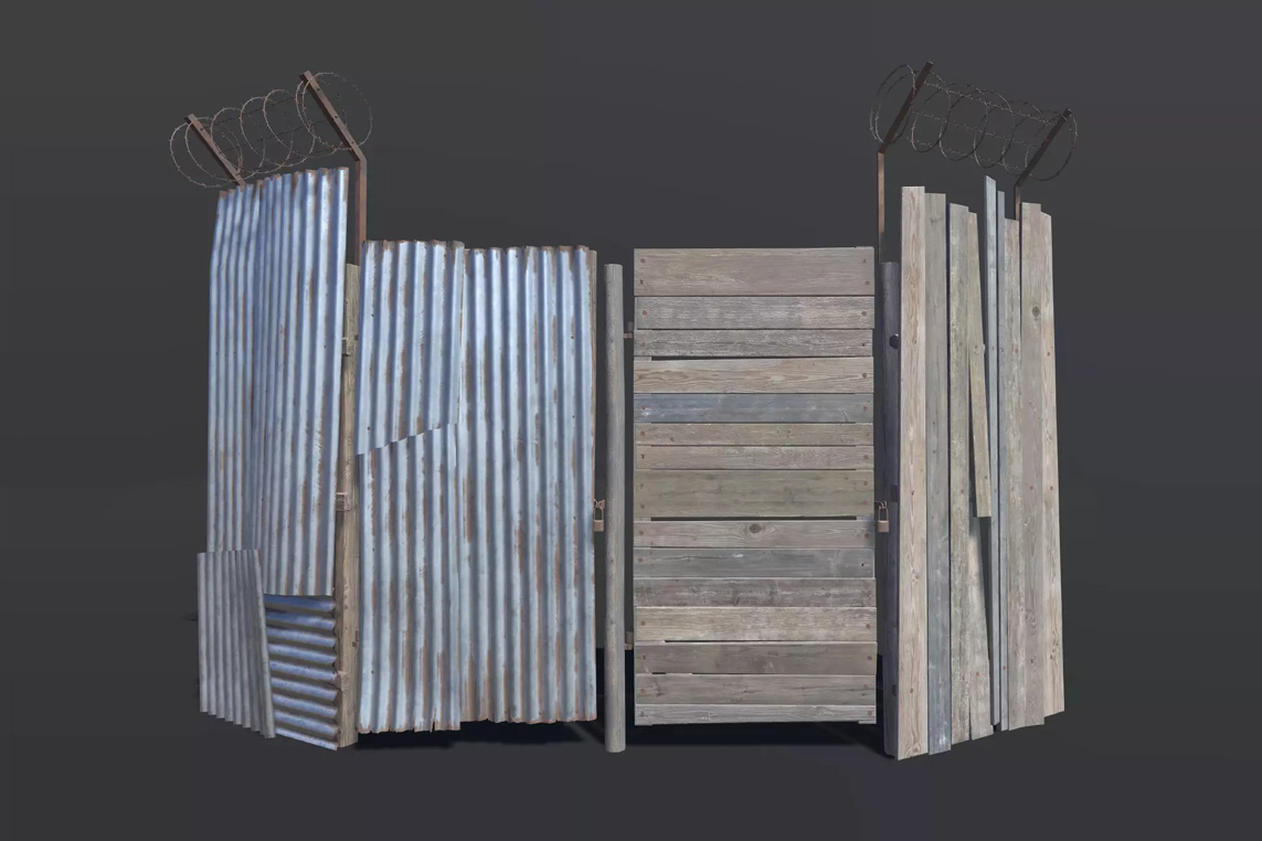 Post Apocalyptic Fence PBR