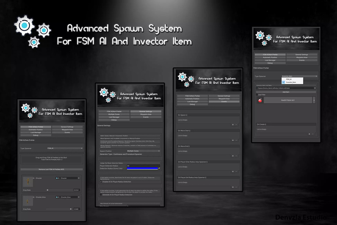 Advanced Spawn System For FSM AI And Invector Item 4.2高级生成系统
