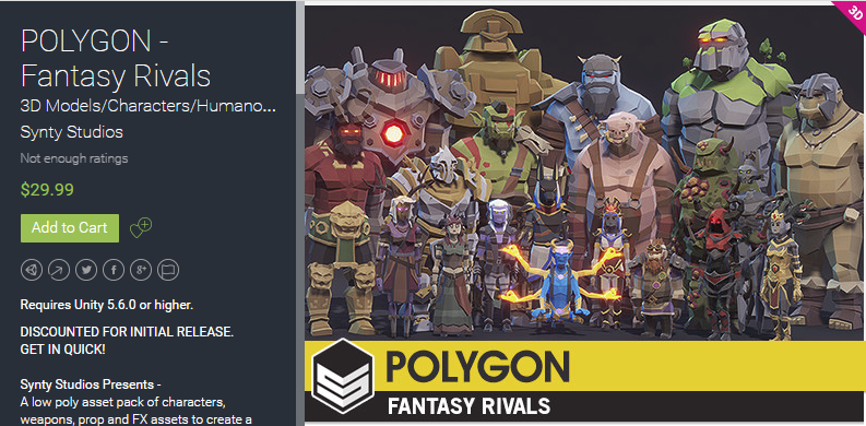 POLYGON - Fantasy Rivals 1.0 unity3d asset  魔鬼怪物恶人