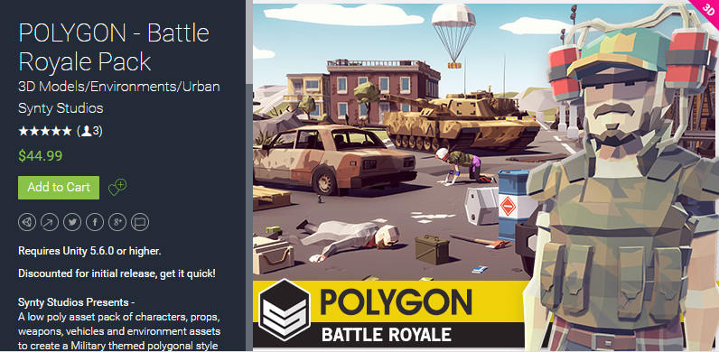 POLYGON - Battle Royale Pack 1.0   战地吃鸡素材