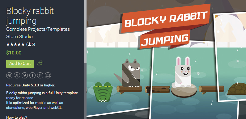 Blocky rabbit jumping 1.1