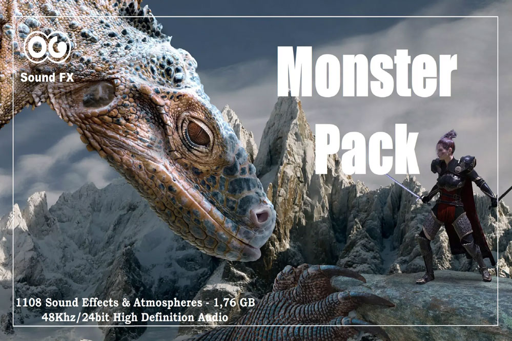 Monster Sounds & Atmospheres SFX Pack v2.0     游戏怪物声音