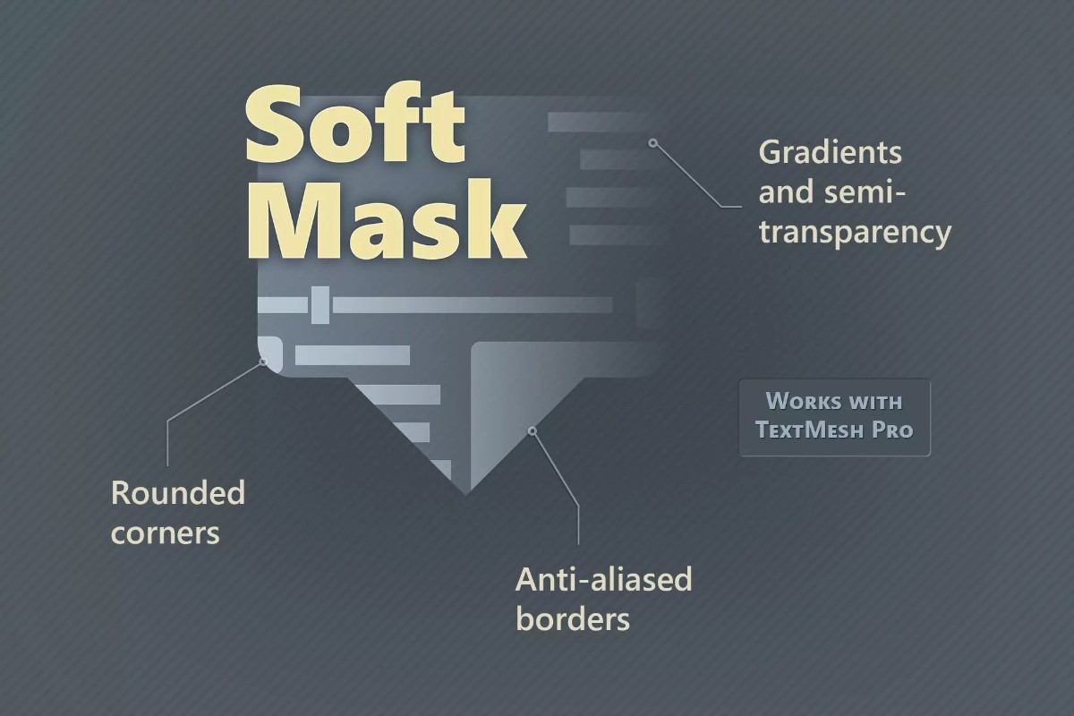 Soft Mask 1.5         UI遮挡工具插件支持渐变半透明