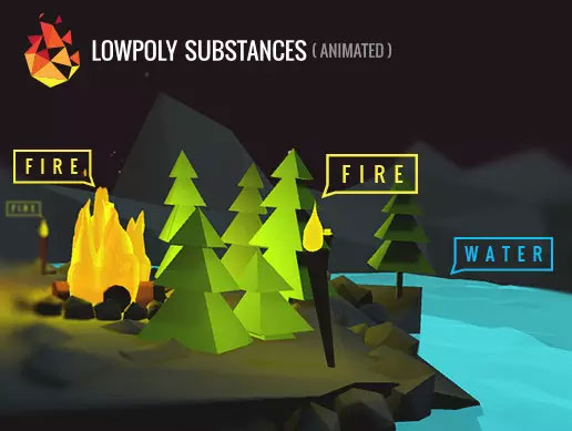 Lowpoly Substances 1.4.1    低聚水火动画