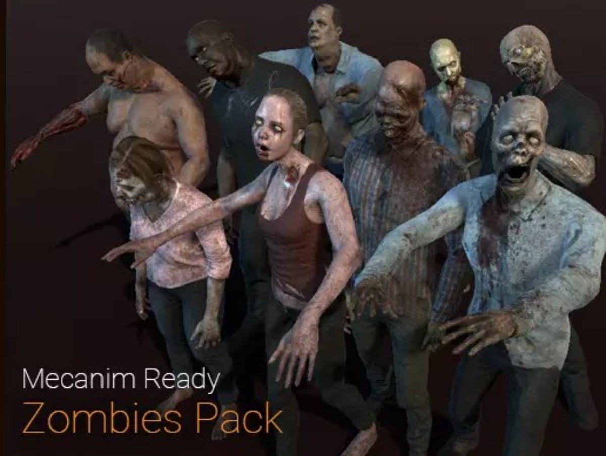 Zombies Pack V2 1.1           写实风格僵尸模型 游戏丧尸