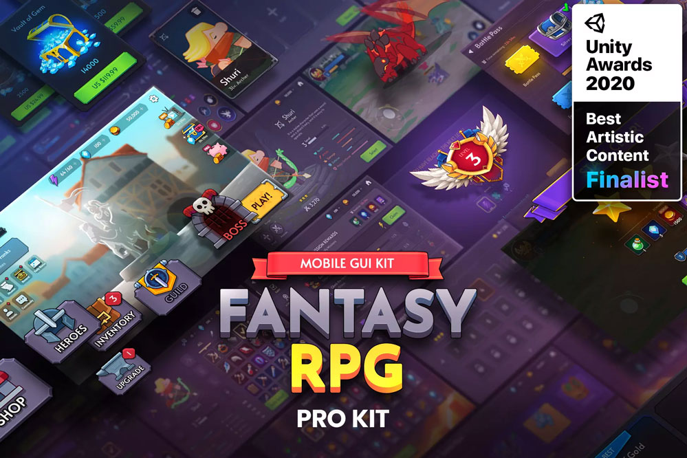 GUI PRO Kit - Fantasy RPG 1.3.5 EXP        幻想RPG UI界面