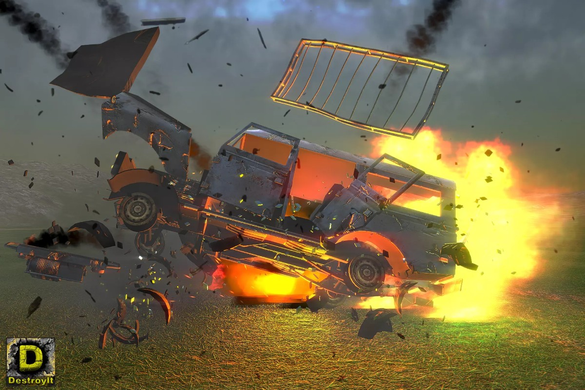 DestroyIt - Destruction System 1.14     物体破坏爆炸裂碎系统