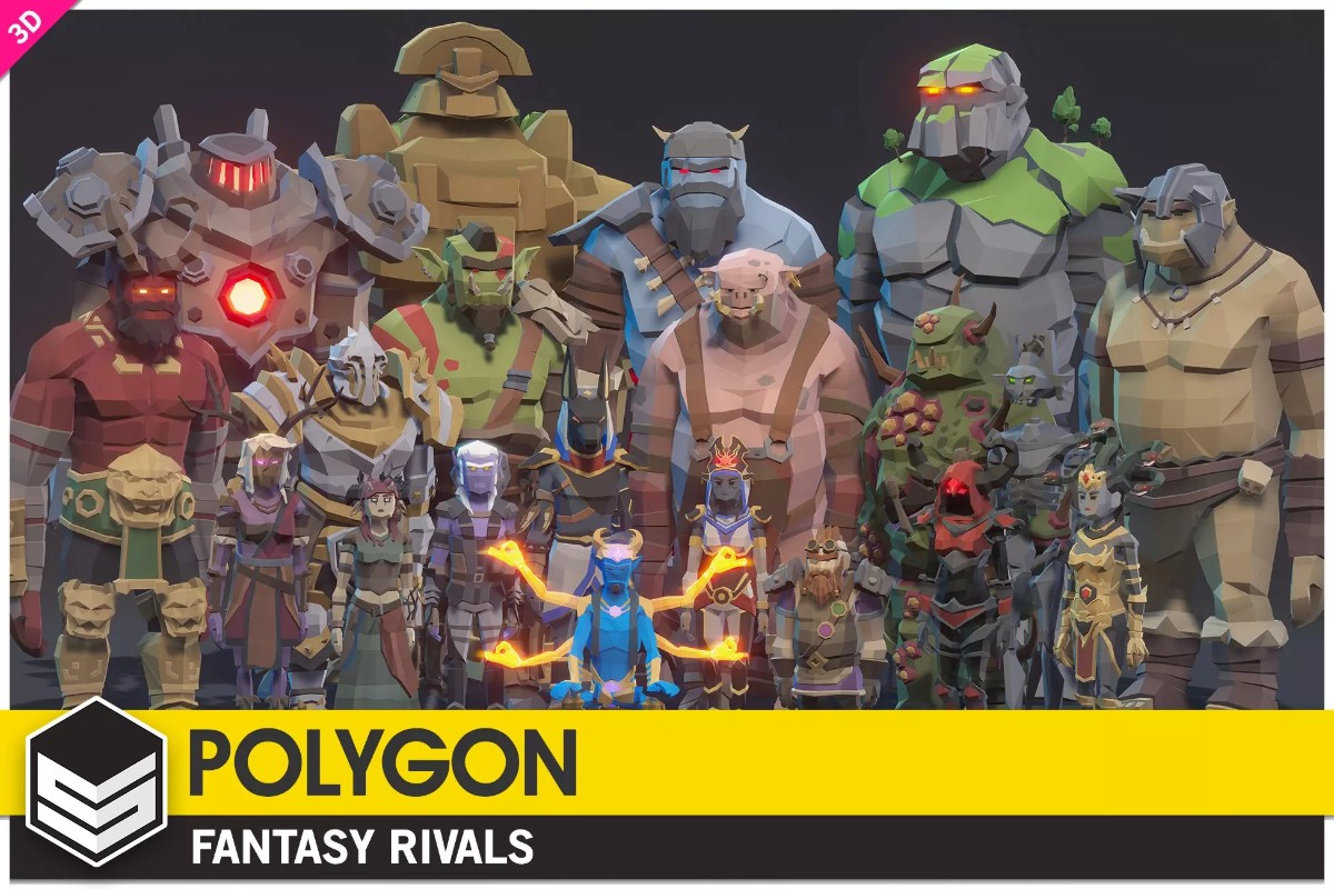 POLYGON - Fantasy Rivals v1.01      卡通多边形虚幻4 幻想人物