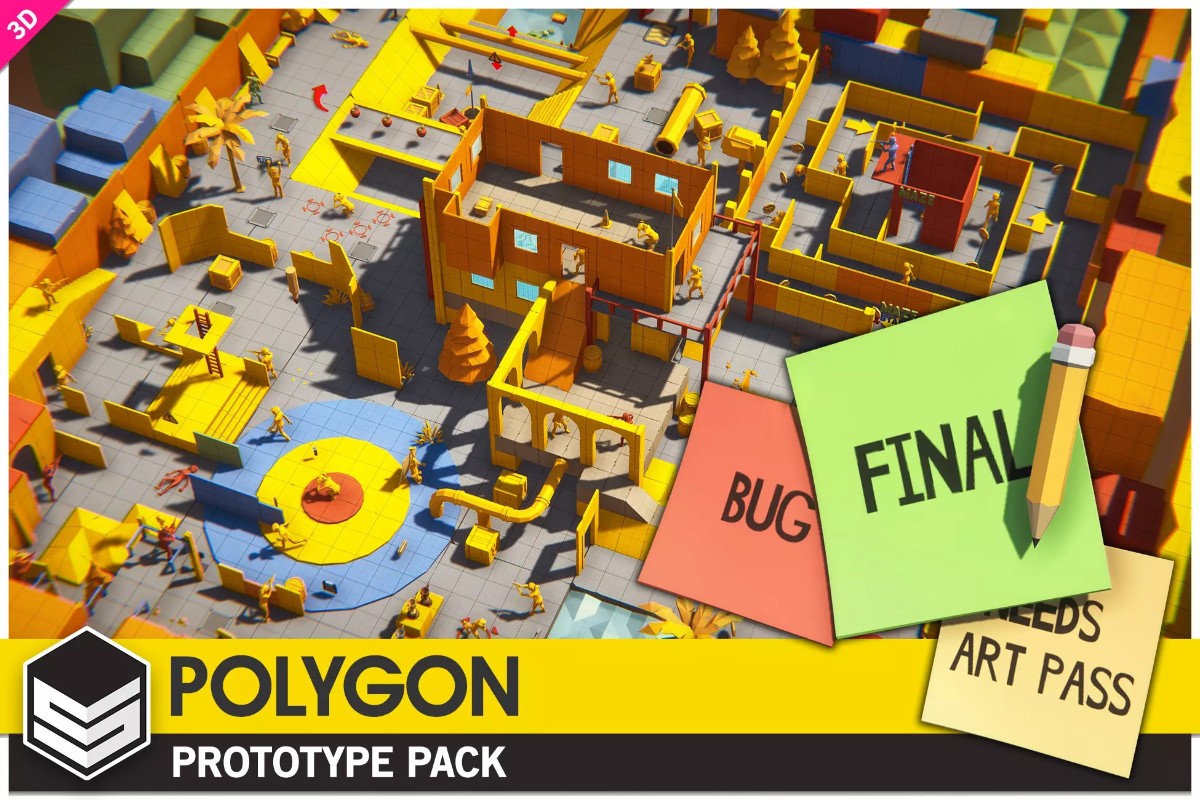 POLYGON - Prototype Pack v1.1    建筑人物道具场景模型