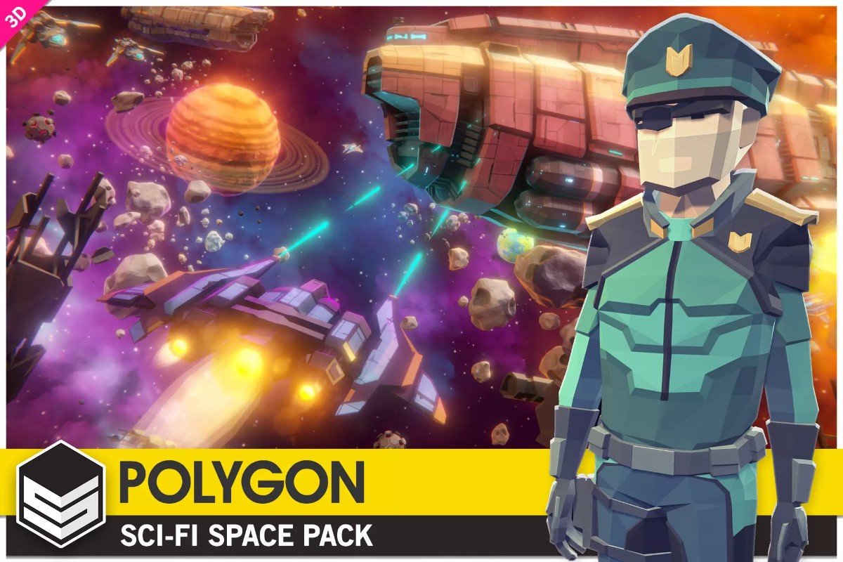 POLYGON - Sci-Fi Space Pack v1.07   太空船场景低模
