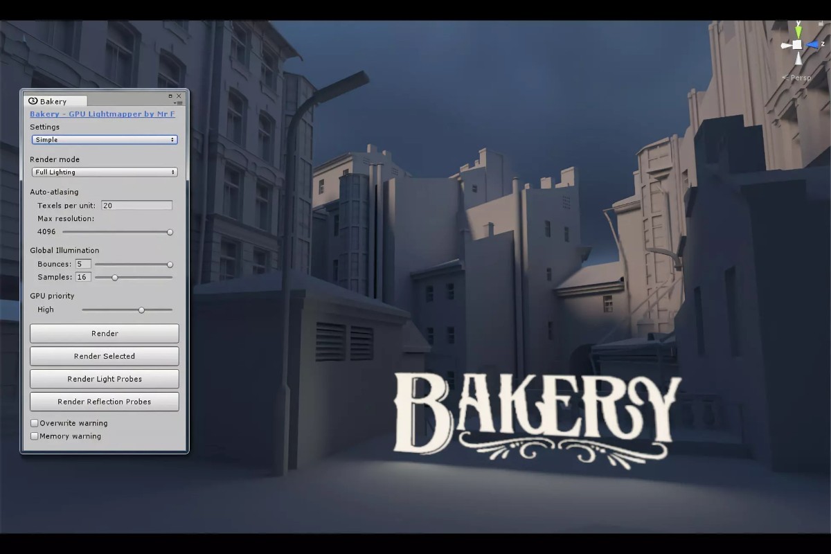 Bakery - GPU Lightmapper 1.8        灯光线场景照明烘培系统