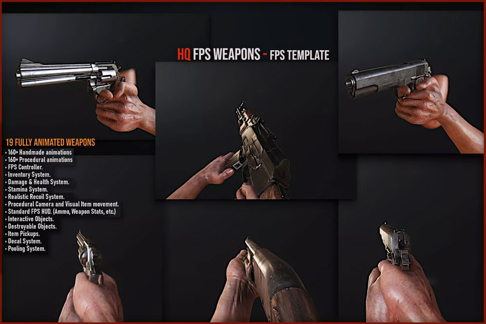 HQ FPS Template 1.3    第一人称射击游戏