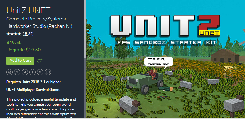 UnitZ UNET 2.1.3   多人局域网射击游戏开发源码模板