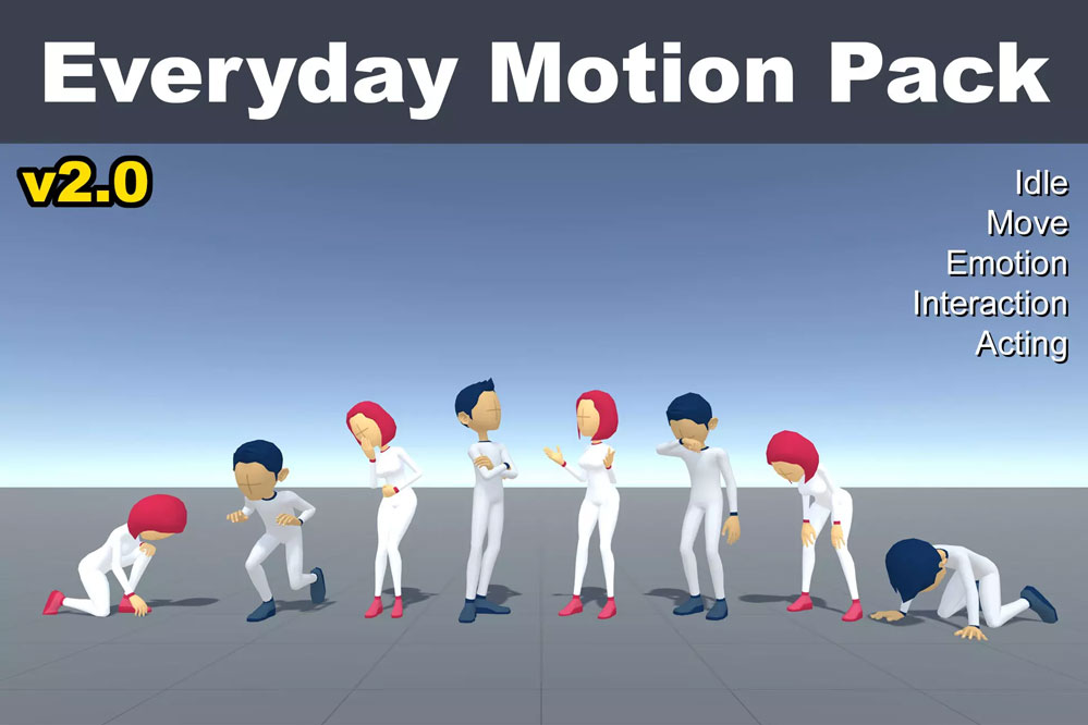 Everyday Motion Pack 2.0     男女人物常用动作动画