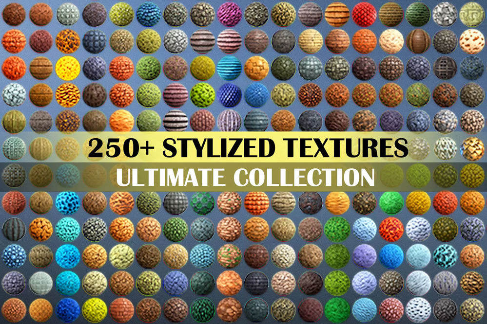 250+ Hand Painted Texture Mega Bundle 2.5      手绘纹理250多种
