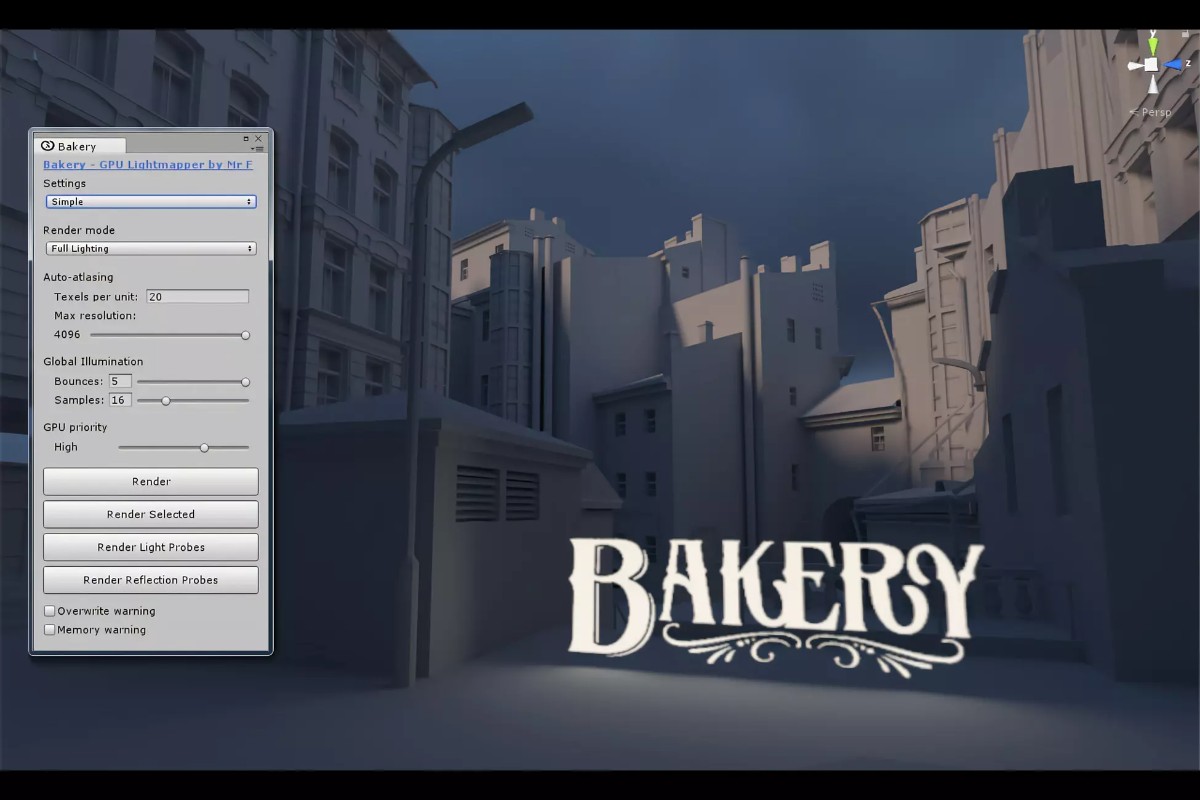 Bakery - GPU Lightmapper v1.9 IMF   灯光线场景照明烘培系统