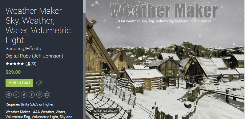 Weather Maker 3.8.9   实时动态天气系统插件