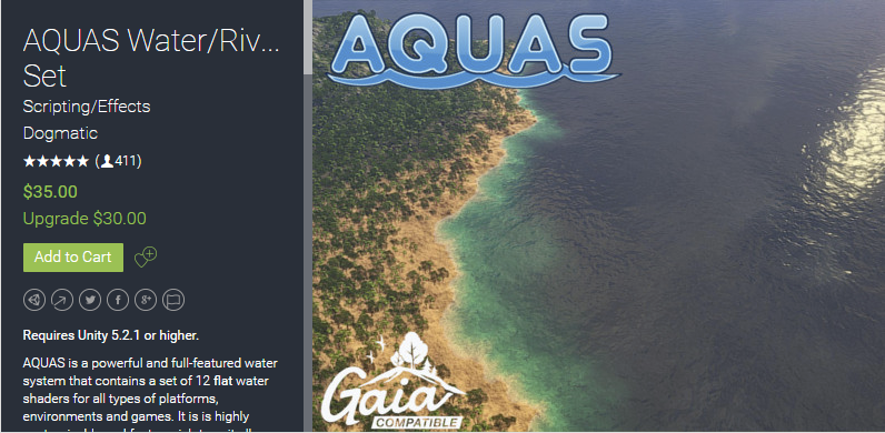 AQUAS WaterRiver Set 1.5.3   海洋河流湖泊 高级水系统