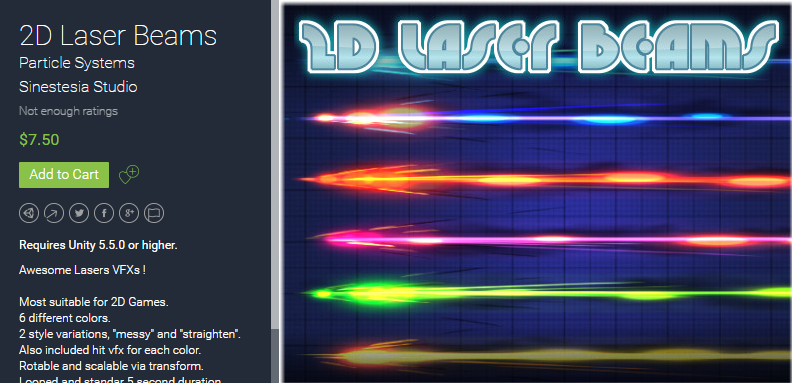 2D Laser Beams v1.0    激光光束魔法光线粒子特效