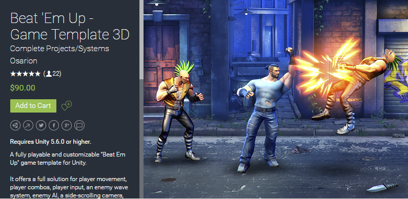 Beat Em Up Template 3D 1.3     格斗游戏完整项目
