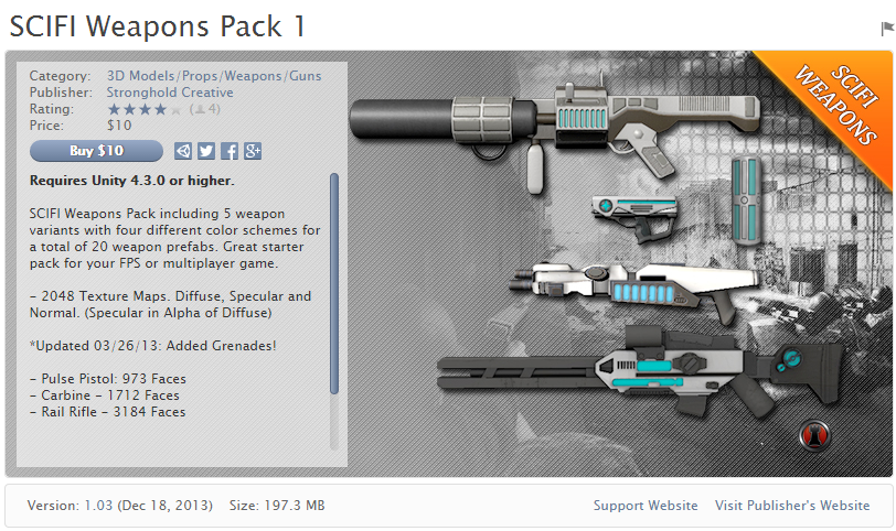 SCIFI Weapons Pack 1   SCIFI武器包