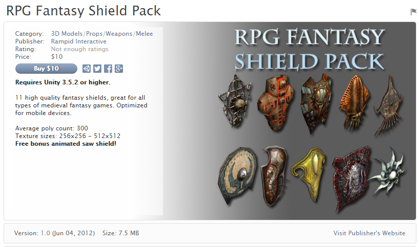 RPG Fantasy Shield Pack     幻想盾牌