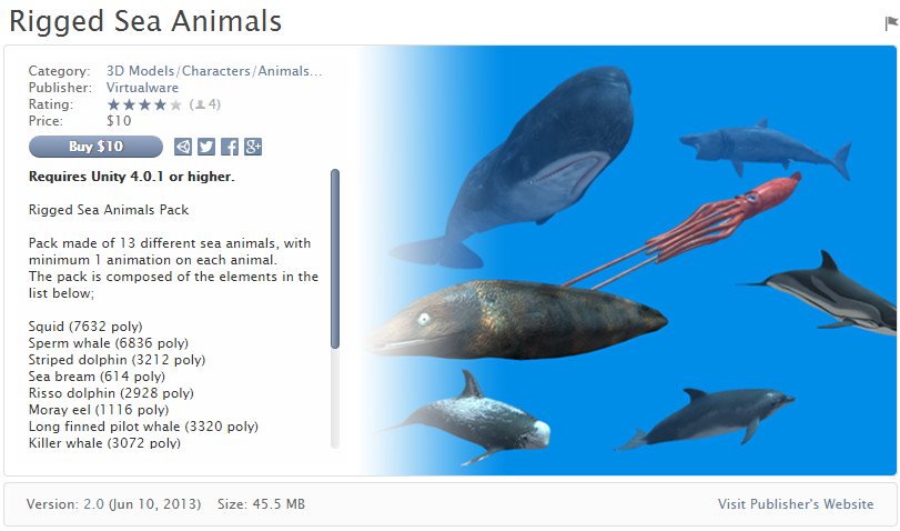 Rigged_Sea _Animals_2.0   海洋动物