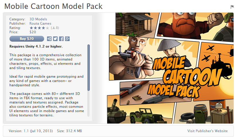 Mobile+Cartoon+Model+Pack    卡通道具包