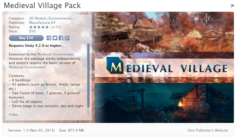 Medieval Village Pack v1.0  中世纪村庄包