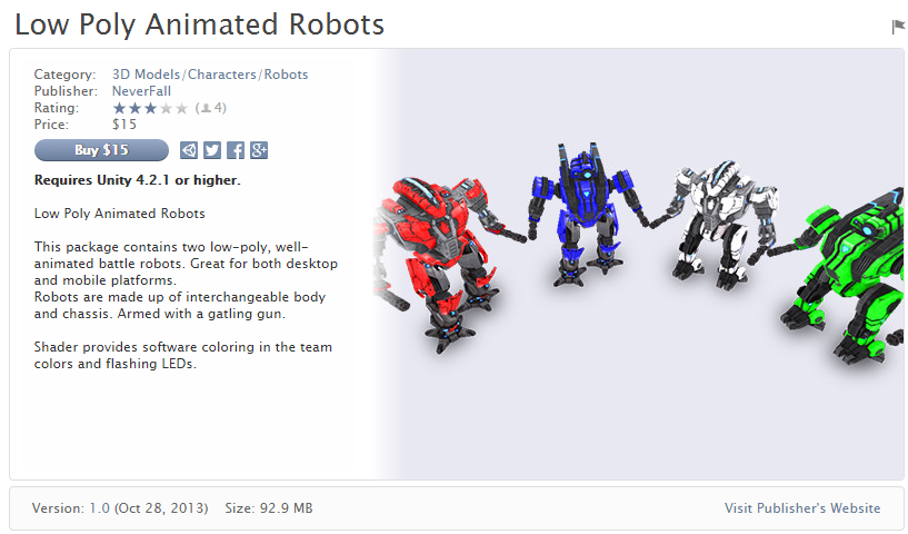 Low Poly Animated Robots   低多边形动画机器人