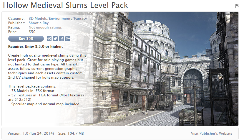 Hollow Medieval Slums Level Pack  空洞的中世纪贫民窟关卡包