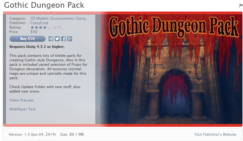 Gothic Dungeon Pack   地牢模型