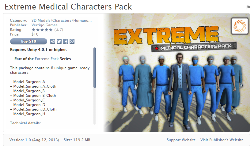 Extreme Medical Characters Pack       医疗人物
