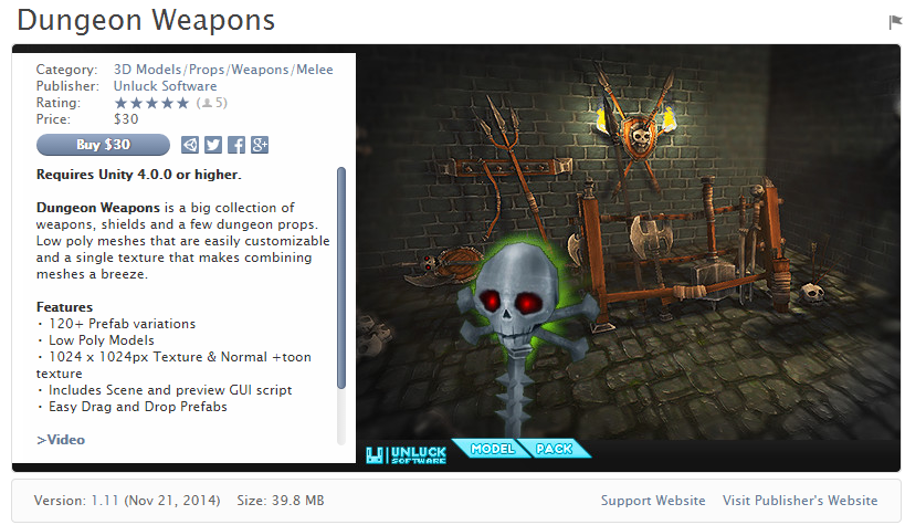 Dungeon Weapons v1.11    地下城武器