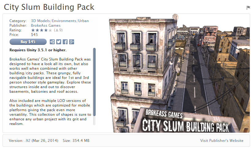 City Slum Building Pack    城市贫民窟建筑