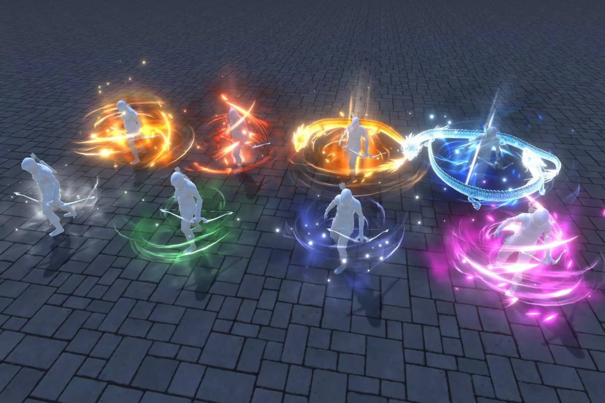 8 KI levels 2.0.0     8个魔法战斗技能升级光环粒子特效