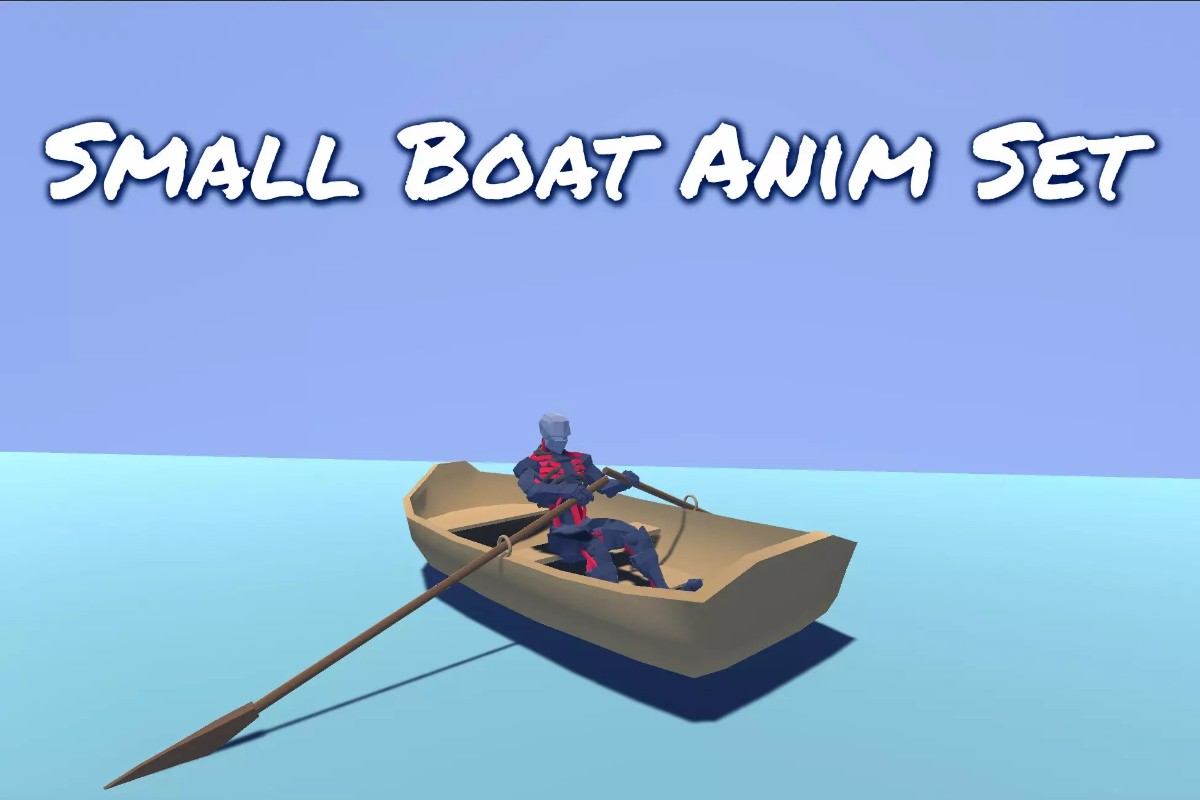 Small Boat Anim Set 1.0      人物划船动画小船上船下船摇桨