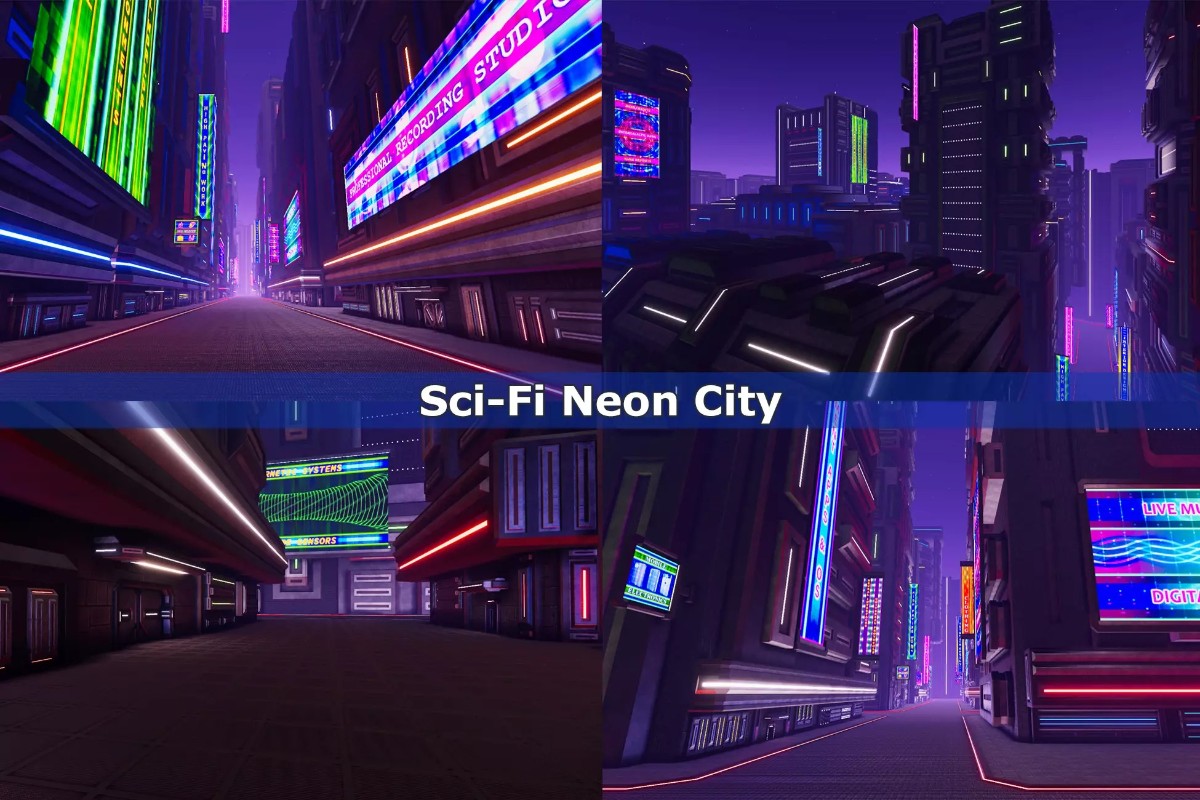 Sci-Fi Neon City 1.0        科幻霓虹灯夜景城市